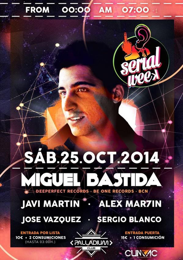 ¡Weeker@s! Mañana <a href="/Miguel_Bastida/">Miguel Bastida</a>, Javi Martín, Alex Martín, <a href="/JoseVazquezDJ/">José Vázquez</a> y Sergio Blanco estarán en <a href="/PALLADIUM_MLG/">Palladium Club</a>