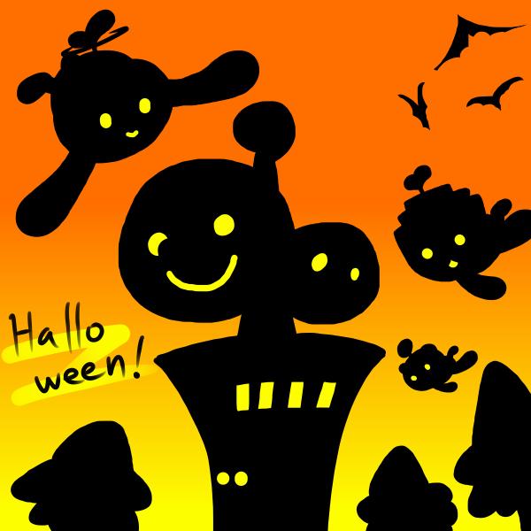 【電波人間のハロウィン2014】朝のにわとり さんのイラスト　その2