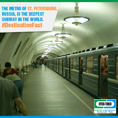 IFFCO__TOKIO's tweet photo. The St. Petersburg Metro is one of the most beautiful and elegant metros in the world. #DestinationFact http://t.co/NjWGNlftPv