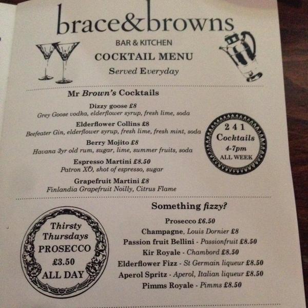 braceandbrowns's tweet photo. Another wet and miserable friday, come and stay dry with us. 241 cocktails this evening. #makefridaybetter http://t.co/WGJSur6iE8