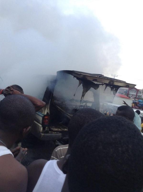 TrafficChiefNG's tweet image. #TrafficMap 4:21pm fatal #Fire incident was reported along #LagosIbadanExpway