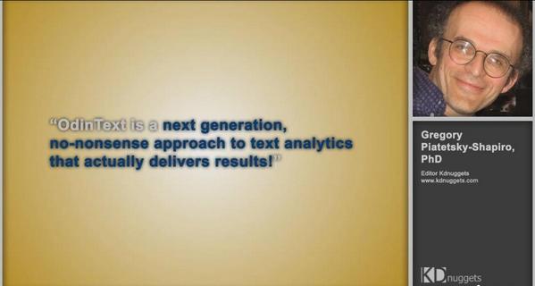 TomHCAnderson's tweet image. “@OdinText Text Analytics that actually delivers results!” blog.odintext.com/?p=1052 @KDNuggets #nextgentext #odintext