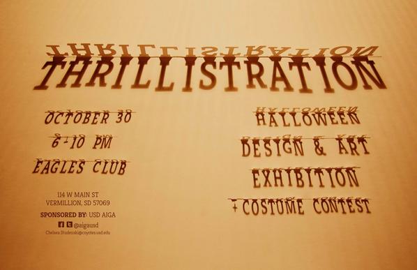 aigausd's tweet photo. Our 2nd annual Halloween exhibition and costume contest is next week in Vermillion. See you there! #AIGA #Halloween http://t.co/PAG2zm4TeE