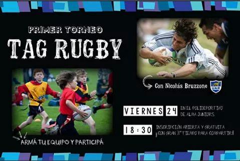 Hoy todos a JUGAR #RugbyTag con <a href="/NicolasBruzzone/">Nicolas Bruzzone</a>  a las 18:00 en el poli. #RugbyTagEnAlma