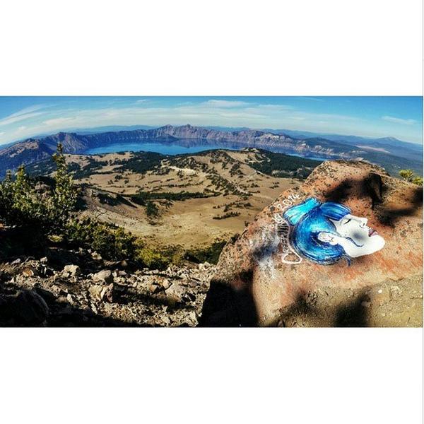 CampLeanToo's tweet photo. Weekly Dirtbag Award goes to Casey Nocket, an "artist" who vandalized a bunch of state parks: http://t.co/yPnbZlVDfw http://t.co/xWU8dvaVGY