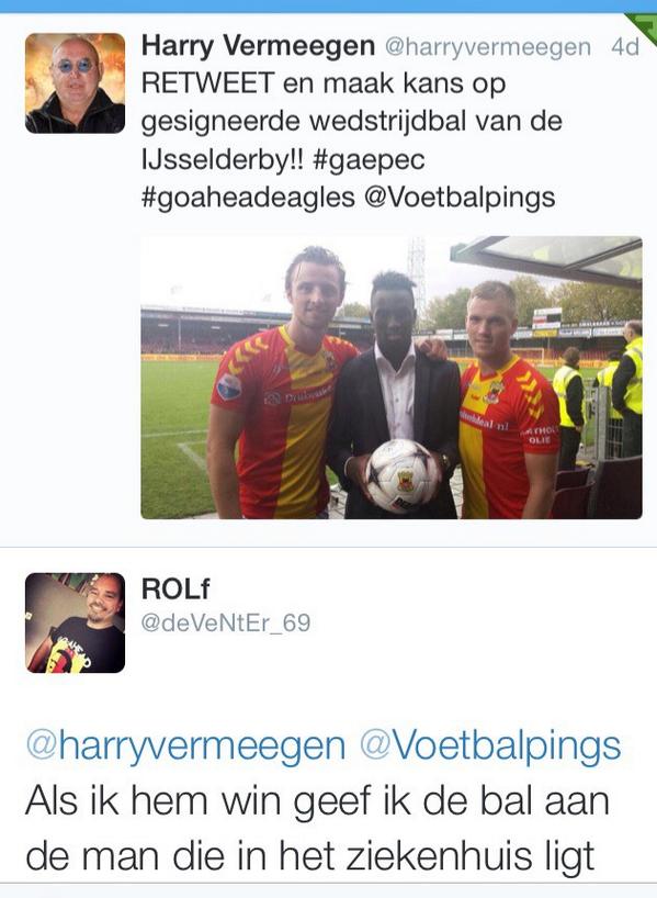 deVeNtEr_69's tweet photo. En wie weet hoe deze man heet ? Ik heb 'm een bal beloofd ⚽️ #goaheadeagles @EdwinLugt @GAEagles http://t.co/VZ1SejqlPQ