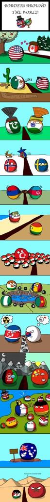 polandball_bot's tweet photo. 国境
【解説】
仲が良かったり悪かったり、移民が流れてきたり、不法入国したり、行き来が自由だったり国境が無かったり、偽の国境だと言っていたりと国境には色々なドラマがあります
https://t.co/GyT3nHU0Tc