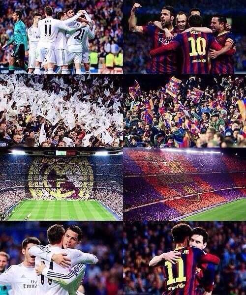 Footballogue's tweet photo. [#Clasico] Le match sera diffusé dans plus de 100 pays et suivi par + de 400 Millions de personnes ! http://t.co/dW4waW5P1B