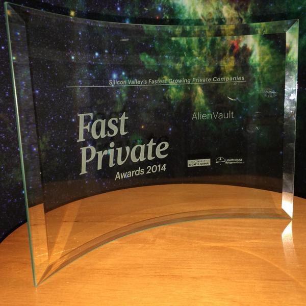 LevelBlueCyber's tweet photo. AlienVault has been recognized as one of the Fastest Growing Private Companies by @SVbizjournal #FastPrivate http://t.co/Whb17Ei8Ai
