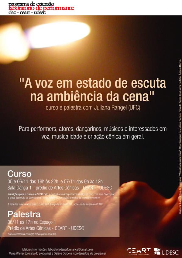 mairawie's tweet image. Restam apenas 7 dias pra se inscrever para o curso A voz em estado de escuta na ambiência da cena! #labperformance