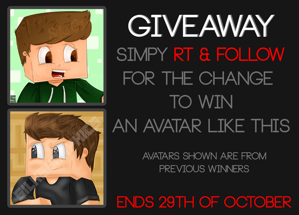 SilksGraphics's tweet photo. Giveaway Time. Simply RT &amp; Follow for chance to win an Avatar. Ends 29th October. Goodluck everyone http://t.co/arRBdlqIB4