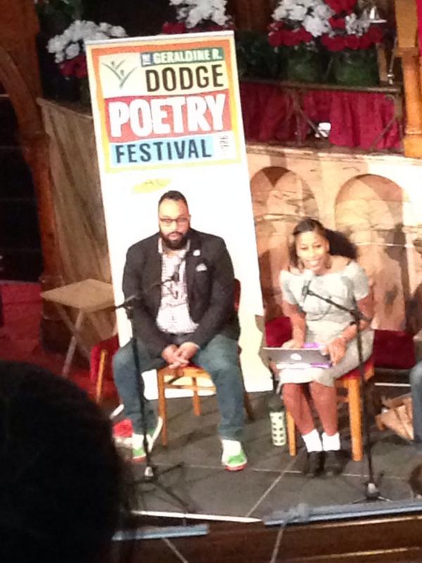 Alana_Truth's tweet photo. #dodgepoetryfest  2014 #ajamonet ... #newark  #poetry #poet #beauty #nj #homertohiphop #hiphop @aja_monet http://t.co/wY0HiDX5j4