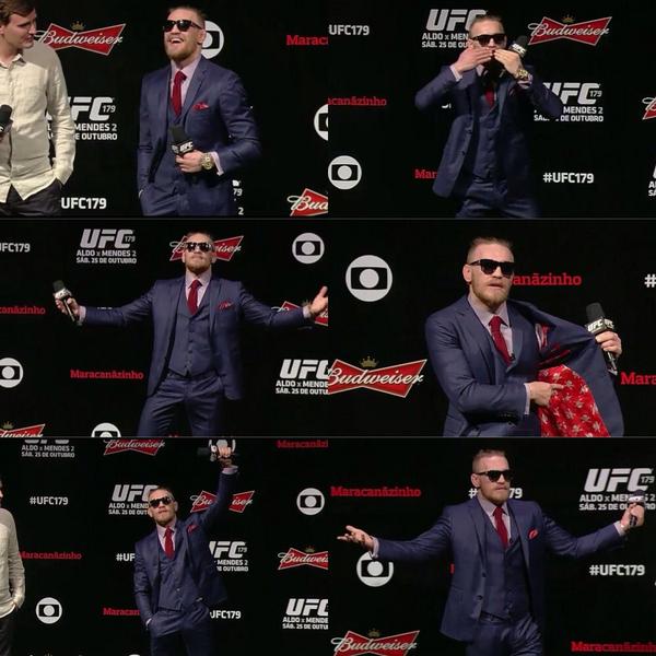 Few highlights from the @TheNotoriousMMA #q&a in #brazil @ufc @ufc_brasil #mma #conormgregor #dapper #suit