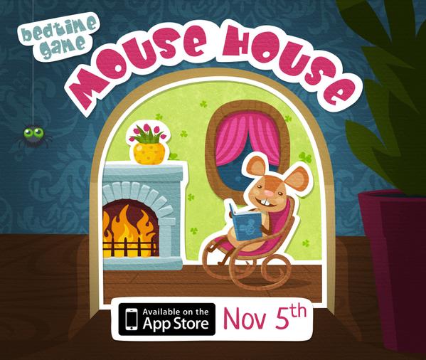 Kidappers's tweet image. We are happy to announce it officially - MOUSE HOUSE bedtime game will be available on the App Store from November 5!