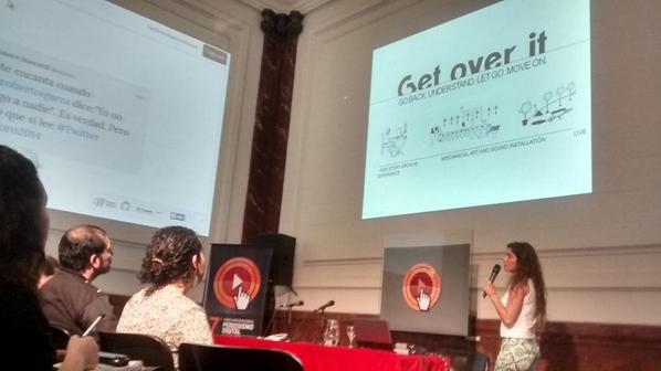 anahilo's tweet photo. "Get over it", proyecto #transmedia en progreso, presentado por @PaulaSchargo en #Foro2014 http://t.co/Npu4uRa5Iz