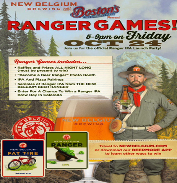 BobHallBeer's tweet photo. Head to @Bostonswaldorf for @newbelgium Ranger games to #FindARanger #craftbeer #newbelgium #rangeripa http://t.co/2xutKphy99