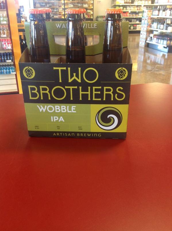 friarforsyth1's tweet photo. @TwoBrothersBeer new IPA wobble came in today! #craftbeer http://t.co/KdruX0VOgH