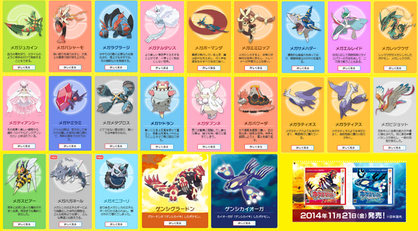 ライズ ポケモンorasメガシンカ ゲンシカイキ一覧 今現在 新メガシンカポケモン体 ゲンシカイキ２体 発売まで１ヶ月 ポケモン Oras Http T Co Rmfgrsq7dx Twitter