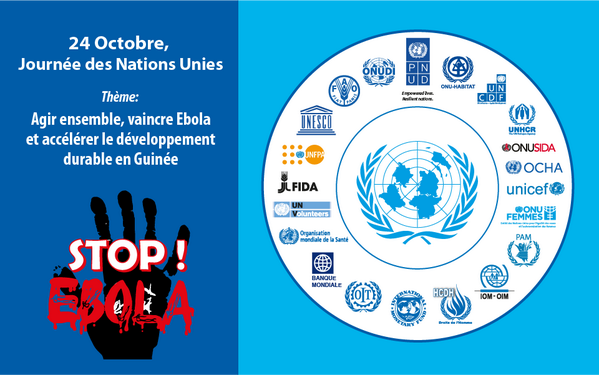 L'Equipe Pays des Nations Unies en Guinée place JNU  2014 sous l'action concertée des partenaires contre Ebola