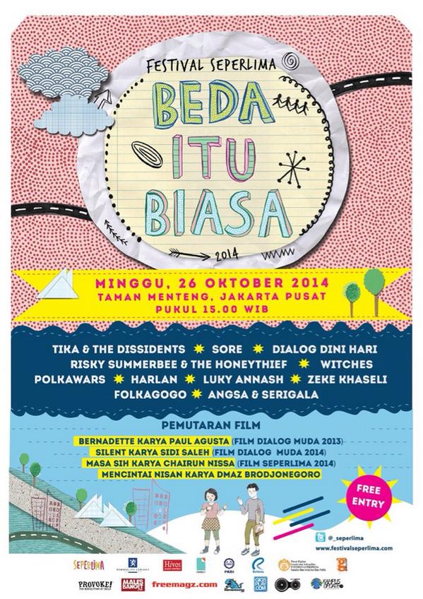 Jangan lupa, bsk kami akan tampil di Festival Seperlima bersama <a href="/SOREband/">SORE</a>, <a href="/dialogdinihari/">Dialog Dini Hari</a> dan lainnya, sampai jumpa