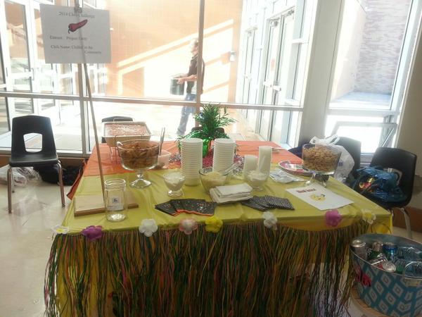 p_unity's tweet image. Our Hawaiian themed table at the 13th Annual Chili Challenge.