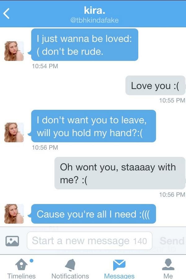 When you're having a conversation and just start singing.