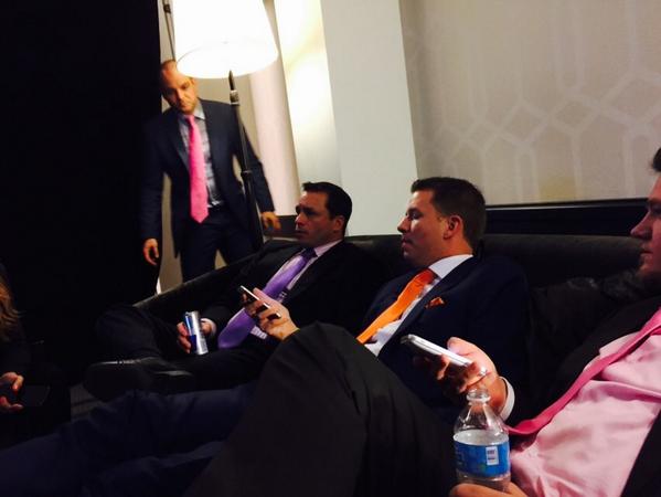 MegaPartnering's tweet photo. @ryanmalfara @damienelston in the green room at #megapartnering http://t.co/4oiesUK4dD
