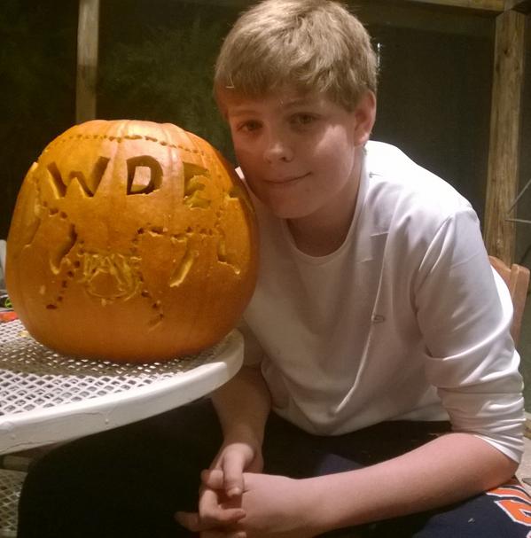 McNeil carved the @toomersoaks in his #pumpkin.  @AuburnTigers @AUAlumniAssoc @AubietheTiger01 @CoachGusMalzahn
