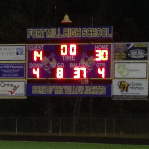 FortMillJackets's tweet photo. Great win Jackets!!! They finish out their last home game of year with an amazing end to an exciting game! http://t.co/9KNHVDwd9s