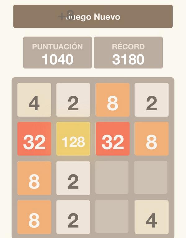 ArleneJosephine's tweet photo. ¡Estoy jungando al juego 2048 puzzle! http://t.co/b9AQhilXUZ http://t.co/iAUDKUVMVh