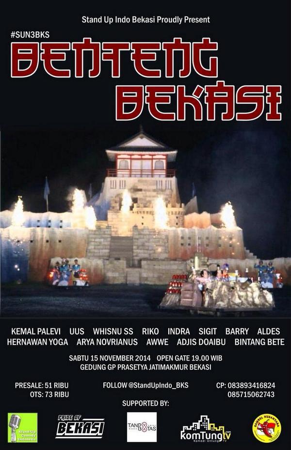 #EVENT StandUpIndo Bekasi proudly present "Benteng Bekasi" 15 November 2014 #SUN3BKS <a href="/StandUpIndo_BKS/">Standupindo Bekasi</a>