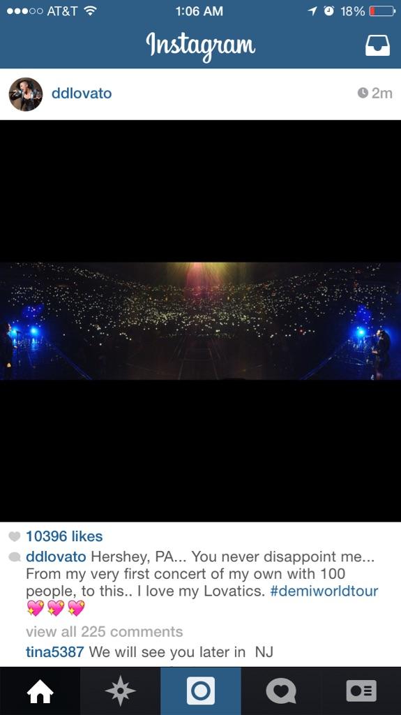Not gonna lie, being 1 of those 100 fans 7 years ago and having <a href="/ddlovato/">Demi Lovato</a> thank you for being so loyal was incredible