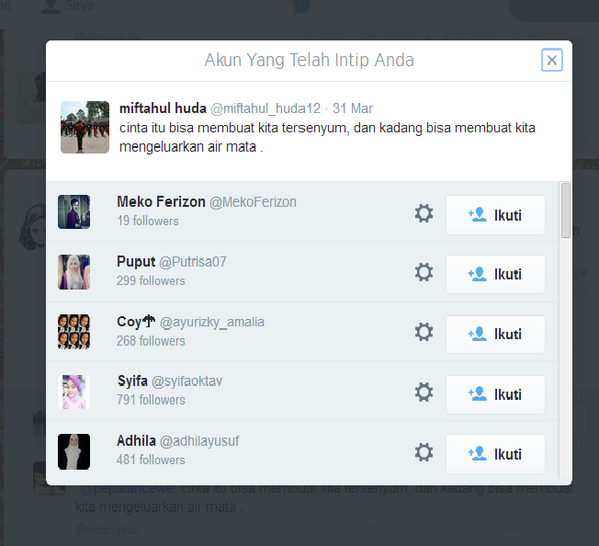 cara melihat yang Nge-Stalk akun twitter goo.gl/7u1Ztj