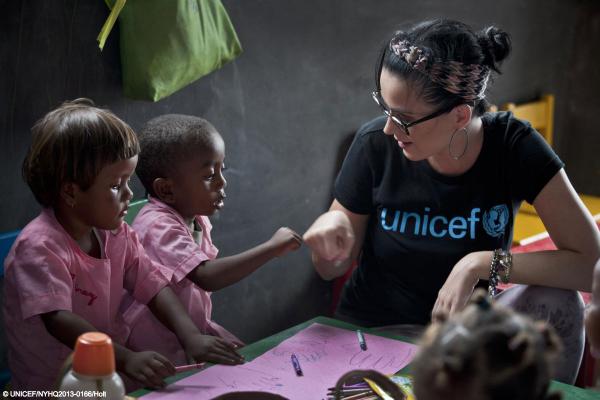 UNICEF's tweet image. Happy birthday UNICEF Ambassador @KatyPerry! Thanks for your support on #DayoftheGirl &amp;amp; #HIV uni.cf/18YE2Dl