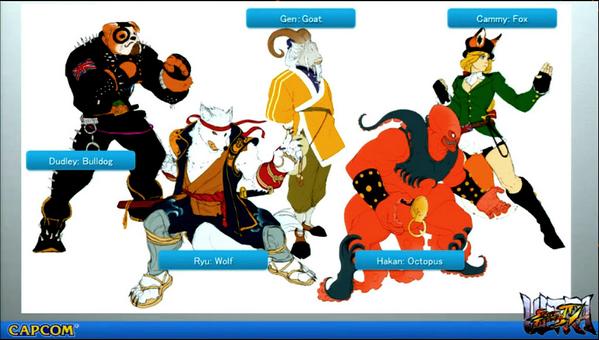 Fighters_Gen's tweet photo. #StreetFighter gone wild?! The next Ultra SF4 DLC costumes will be based on animals. Wow... just wow. #ultrasf4 #sf4 http://t.co/St0CU4lHUK