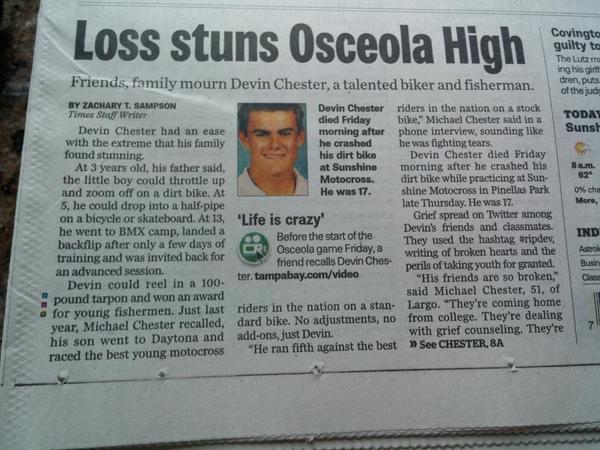 daltonpardue's tweet image. Front page #RipDev