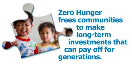 WFP's tweet image. Zero hunger: It’s a missing piece to brighter futures around the world. wfp.org/WorldFoodDay #WorldFoodDay