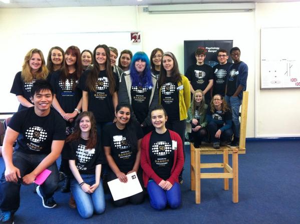 PsychBangor's tweet photo. Our fantastic student guides are ready to welcome potential students to the School of Psychology #BangorOpenDay http://t.co/fl5C6jmCDY