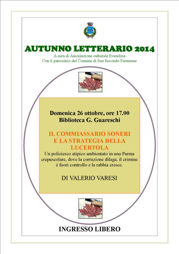BiblioSanSecond's tweet photo. Domani appuntamento (ore 17:00) in biblioteca con lo scrittore Valerio Varesi che presenta il suo ultimo romanzo! http://t.co/RvxHeqatiq