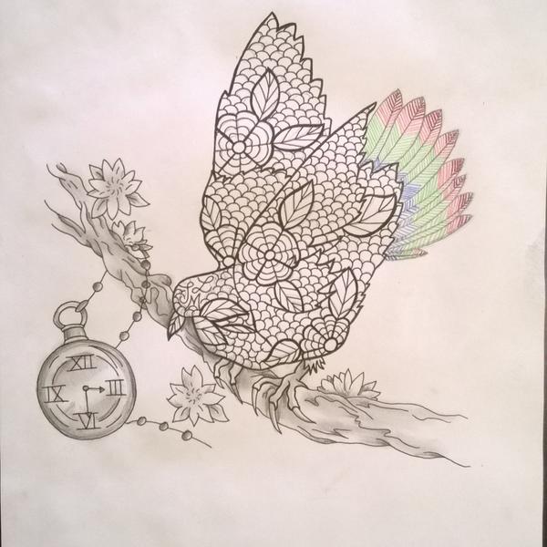 The Tattooexperience On Twitter Oiseau Fleur Cerisier