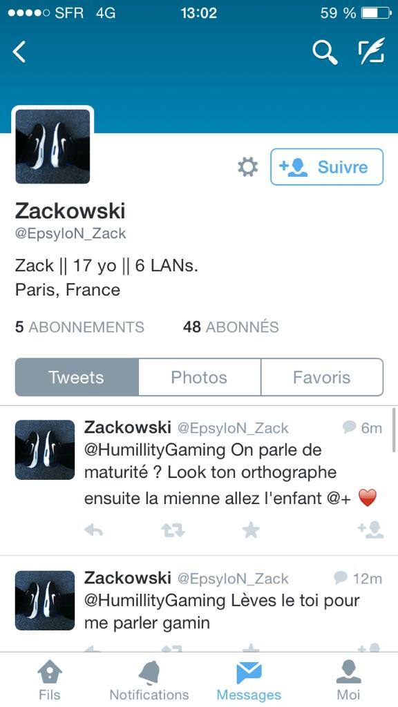 HumillityGaming's tweet image. C'est bizarre tu me dis 18 lan's ta bio dis le contraire @Zack_Nani.