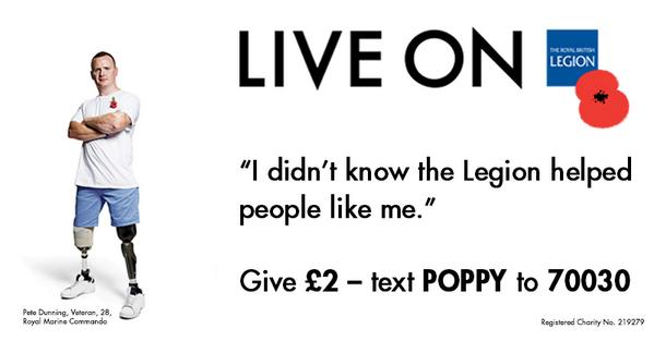 Money from the 2014 #PoppyAppeal means we can help wounded Service men and women Live On bit.ly/1tQwnD8
