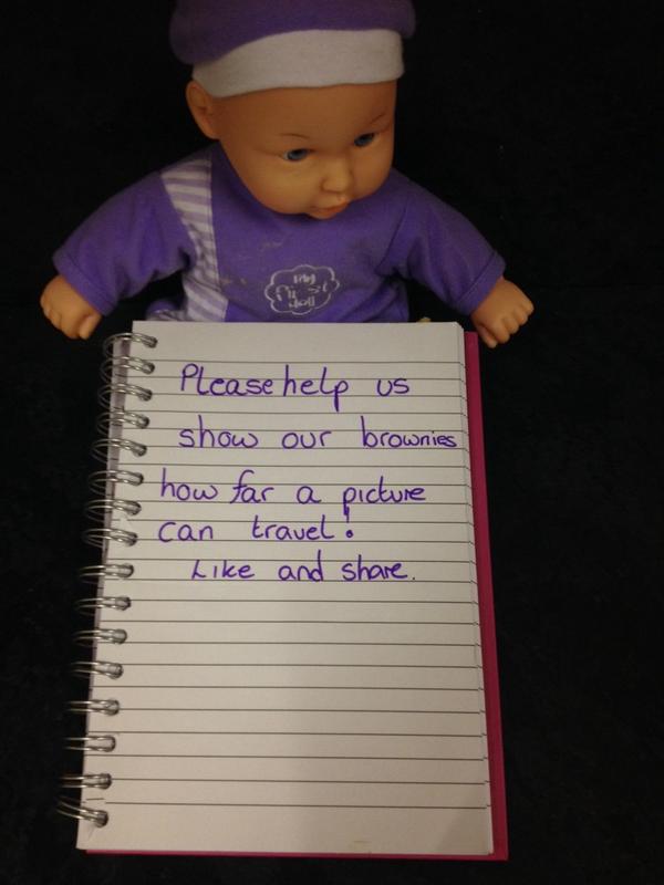 Please re tweet to help us show our Brownies how many people could see your photo once it's posted online #StaySafe