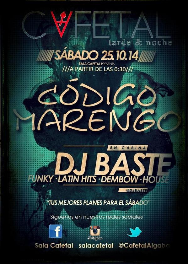 CafetalAlgaba's tweet photo. Todavía sin enterarte de lo que tenemos hoy??

CÓDIGO MARENGO + @DJBaste !! http://t.co/COaOvIHS75