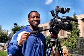 CLE_State's tweet photo. Brandon Simmons, a 2011 grad, returned to his alma mater to cover #CLEstate50 for @wkyc: http://t.co/468wT8f8tB http://t.co/D6tLsfV7kU