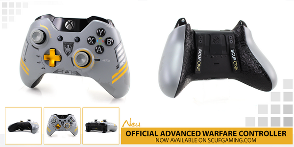 ScufGaming's tweet photo. The limited edition #AdvancedWarfare controller - buy it standard or #SCUFitUp http://t.co/hgmHZuQK7l http://t.co/FKcKO8WNME