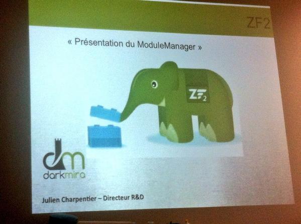 Pauloritte's tweet image. #TECHDAY #ZF2 c&apos;est parti pour la présentation du #modulemanager @Darkmira1 @jcharpentier_