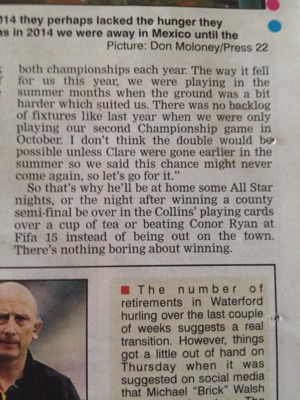 Pure fiction written in the <a href="/ExaminerSport/">Irish Examiner Sport</a> today, <a href="/cmcgcratloe/">Conor McGrath</a> has never beaten me in FIFA #cheapshot #greatpiece