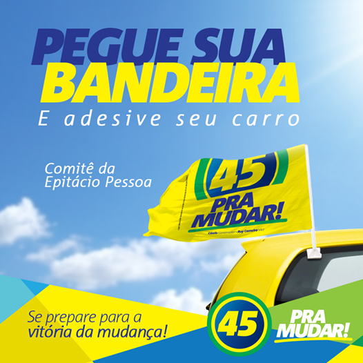 juventude45pb's tweet photo. A Festa da Vitória já começou! Espalhe a onda amarela pela cidade! #Voto45 #MudaParaiba #Euvoucomcassio http://t.co/9xMRk4FKYk