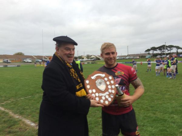 trelawnysarmy's tweet photo. Greg Goodfellow re-presented with his TASC player of year trophy by Bill - and man-of-the-match today to boot! http://t.co/aqc0KIGYZO